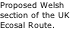 Proposed Welsh section of the UK Ecosal Route.